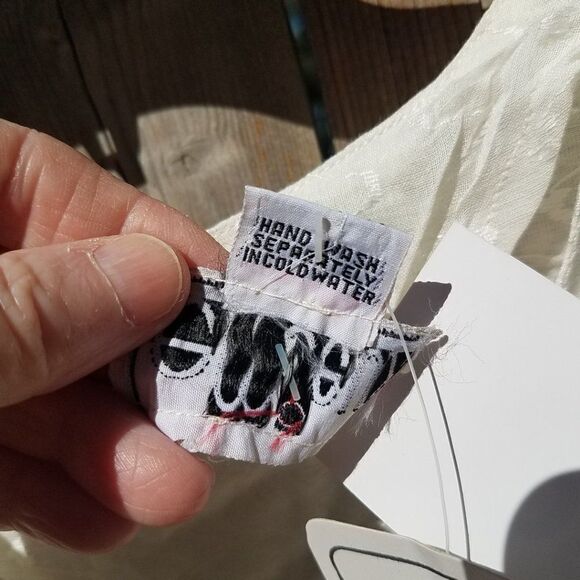 Plus Small Off White Ecru Le Mieux Top Long Sleeve Button Down Women's - Picture 4 of 10